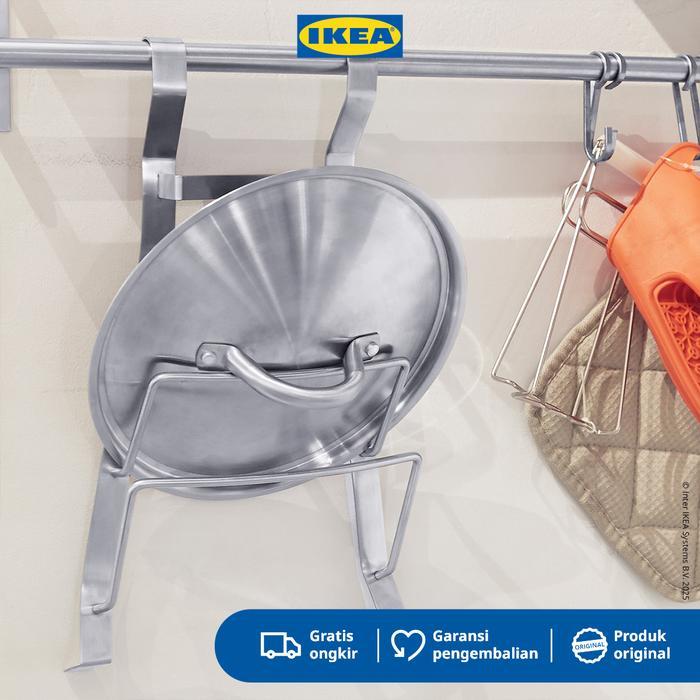 Ikea Paryd Rak Gantung Penyusun Penutup Panci Bahan Stainless Steel