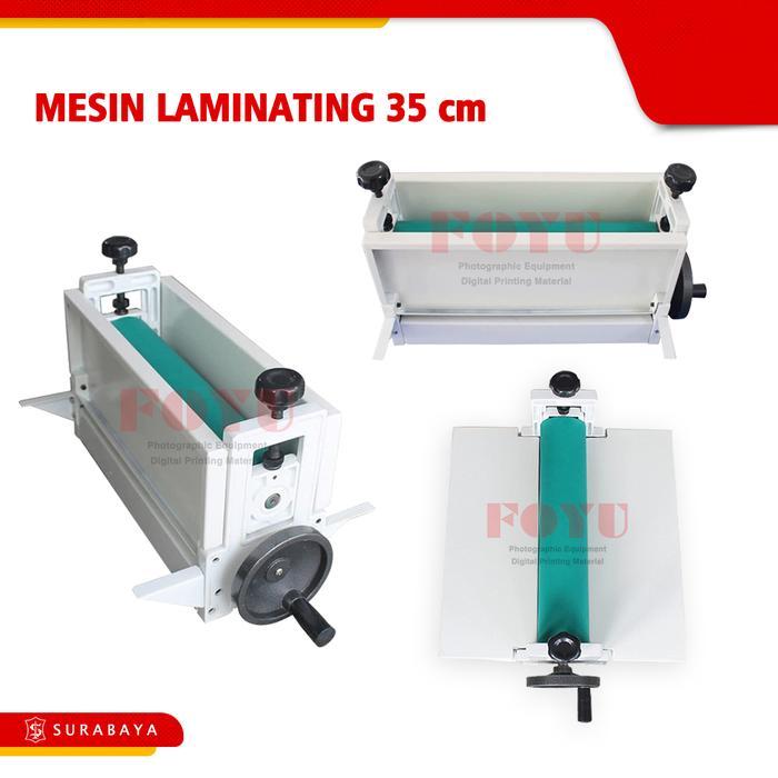 Mesin Laminating Cold Dingin Rangka Besi Lebar 35 cm Roll