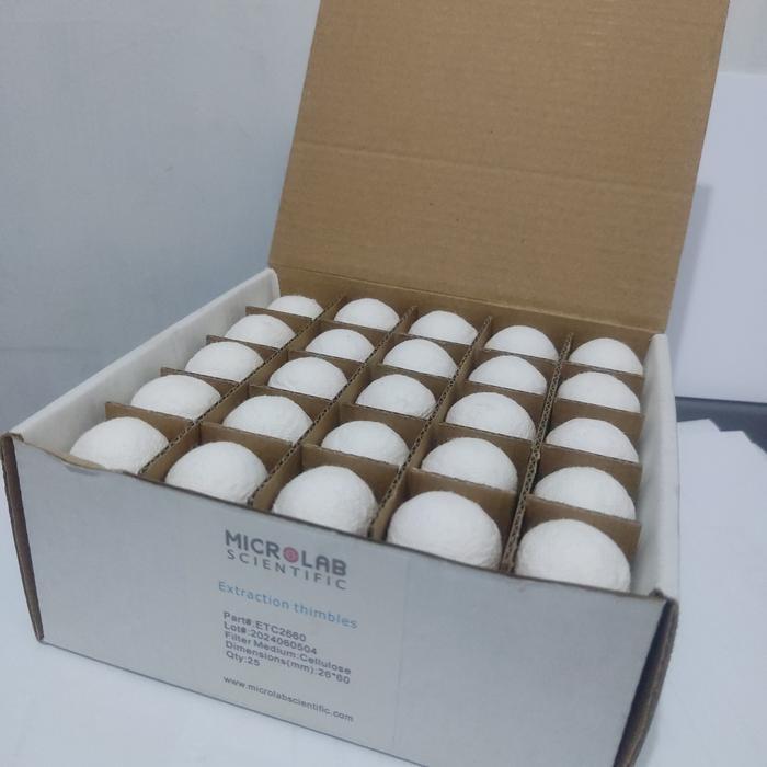 SALE (ECERAN) Extraction Thimble 26 x 60mm, Cellulose / Ekstraksi Minyak TERMURAH