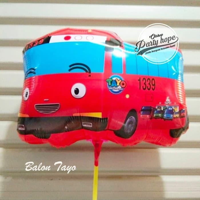 Balon Karakter Tayo merah / Balon Foil Tayo / Balon Foil Karakter Tayo