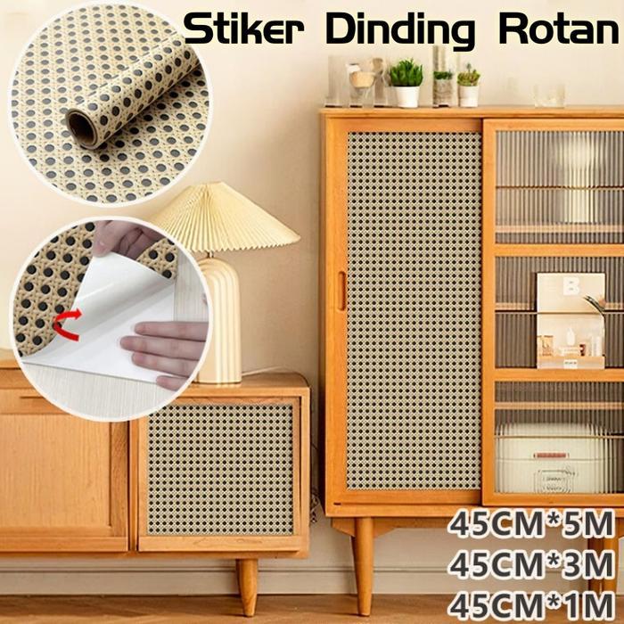Wallpaper Stiker Anti Air Rotan / Dekoratif Lebar Dinding Rotan Wallpaper Tidur Tahan Air Dan Tahan