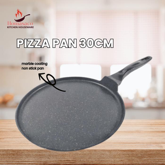 Homasaco Grill Pan 30Cm Pizza Pan Panggangan Bulet Serbaguna Teflon Anti Lengket Original