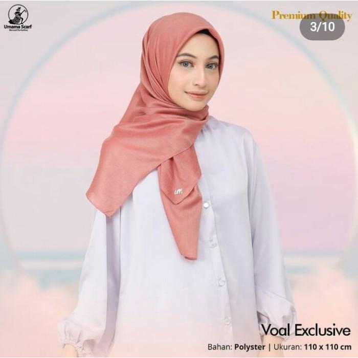 Thebest- Hijab Jilbab Kerudung Segiempat Voal Umama Exclusive Logo Gold