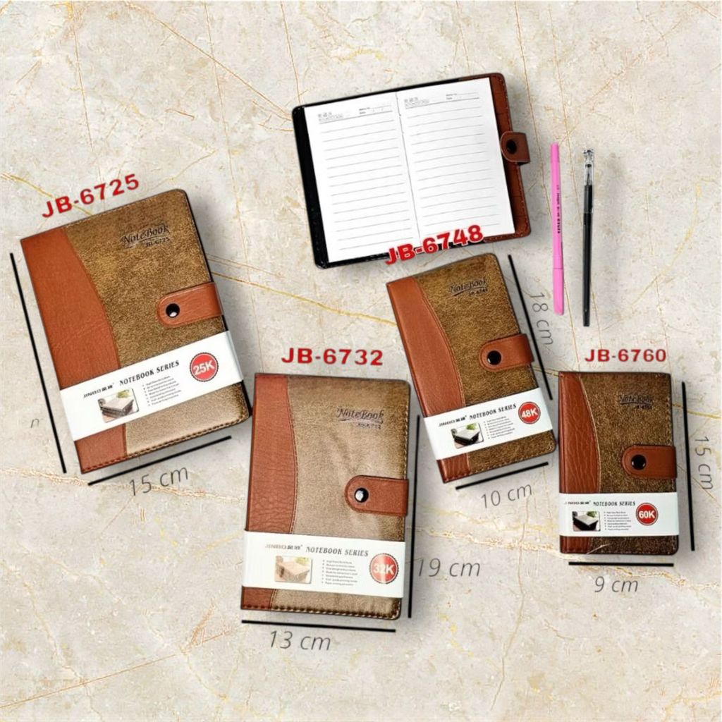 Agenda Notebook Kulit Coklat Medium  6732 - 19 x 13 x 1 Cm