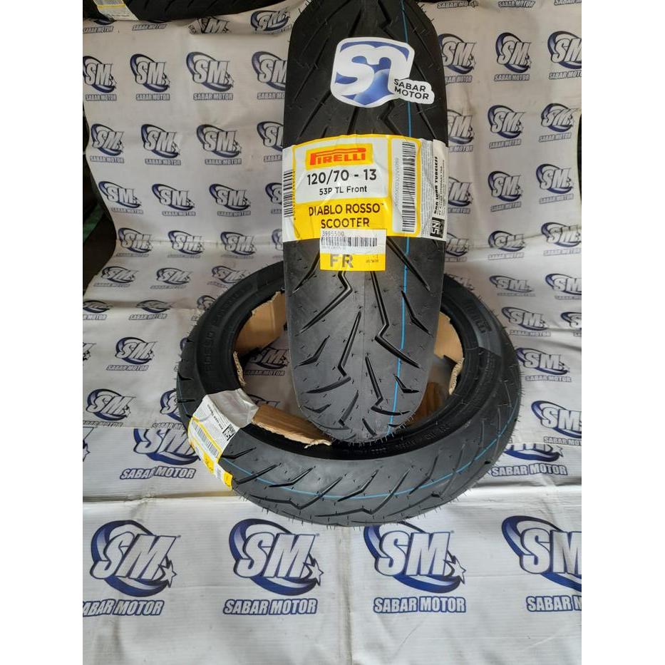 Ban PIRELLI DIABLO ROSSO SCOTER 120/70-13 Ban Tubeless Ban Motor Nmax