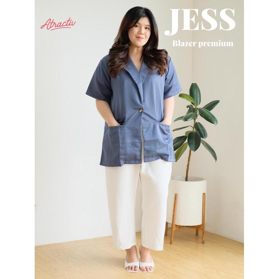 Atractiv Blazer Lengan Pendek Jumbo Wanita Ld120 Ld130 Ld142