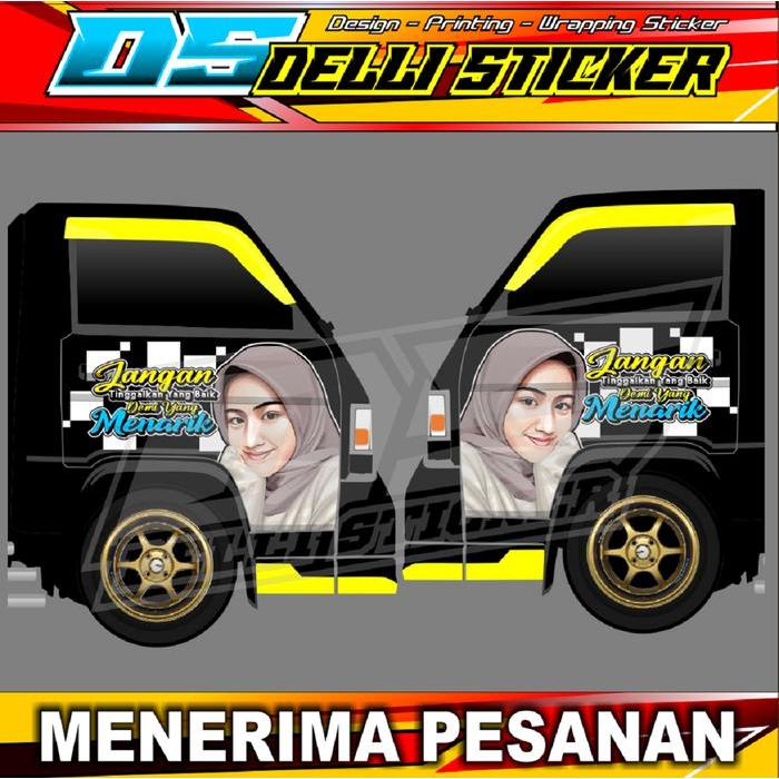 Stiker Decal Full Blok Pintu Samping Bawah Kaca Mobil L300 - Stiker Pintu - Stiker Mobil - Desain