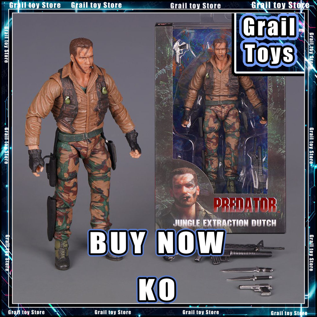New Ko Neca Predator Jungle Extraction Dutch Action Figure Schwarzenegger Figurine Statue Model