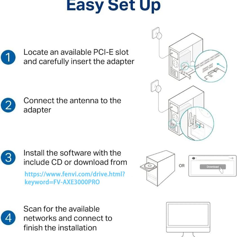 Fenvi Wifi 6E AX210 Wireless WiFi Adapter AXE3000Pro Bluetooth5.3 802.11ax Network Card Heat Sink