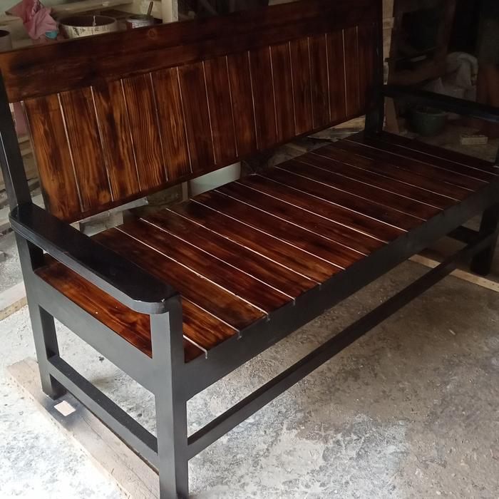 kursi teras kayu panjang kursi taman