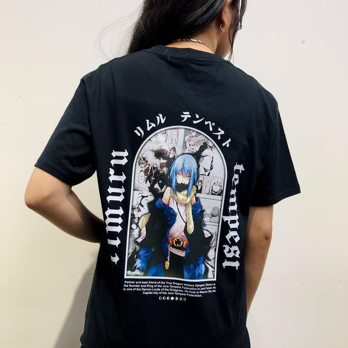 Kaos Oversize T-shirt Rimuru Tempest Demon Lord Black Anime Manga  Unisex
