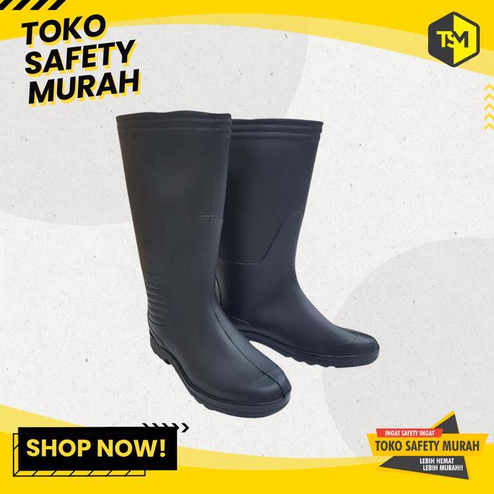 Eiger - Sepatu Boot Forli Hitam Dove Tinggi Panjang Karet Lentur Anti Air