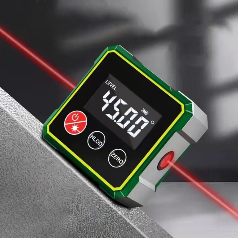 Multifunctional Laser Inclinometer Magnetic Rechargeable Digital Inclinometer 360-degree Measurement