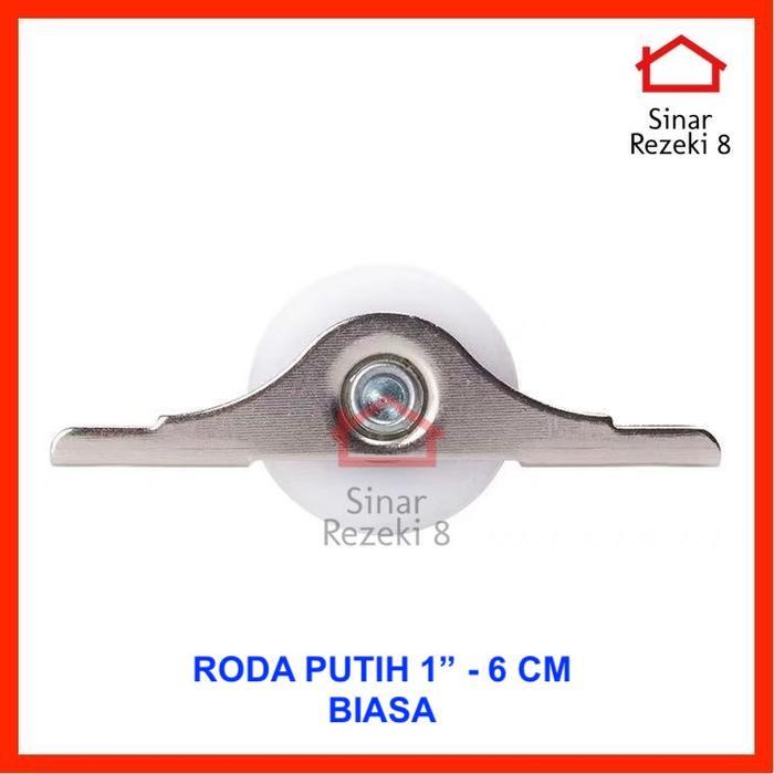 Roda 3/4" Putih / Sliding Pintu Jendela Geser Etalase Lemari Ulih Coak .