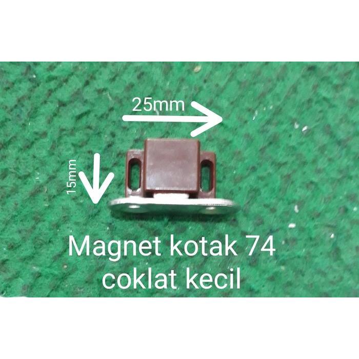 Magnet Kotak 74 KECIL Coklat Kayu Door Stoper Pintu Lemari Kayu .