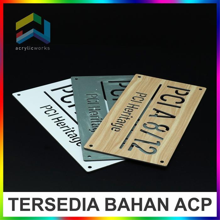 "New" Custom Nomor Rumah Acrylic Plat Stainless Semua Model dan Varian