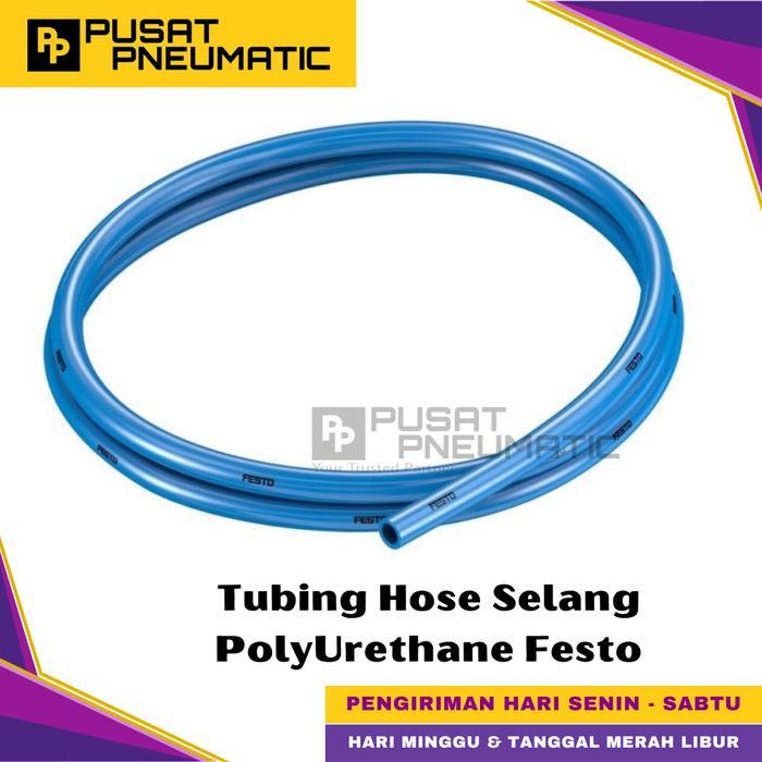 Selang Angin Festo Pneumatic Hose Plastic Tubing Pun 4 X 0,75-Bl (Pu)