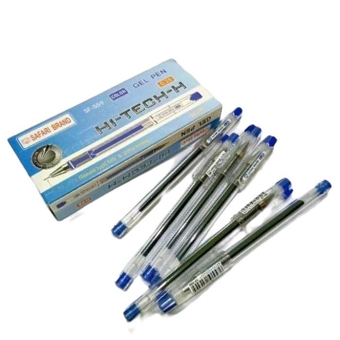 "New" (12pcs) Hitam Pulpen ballpoint pena polpen Hi-Tech hitech 0.28 mm murah bagus Safari Brand