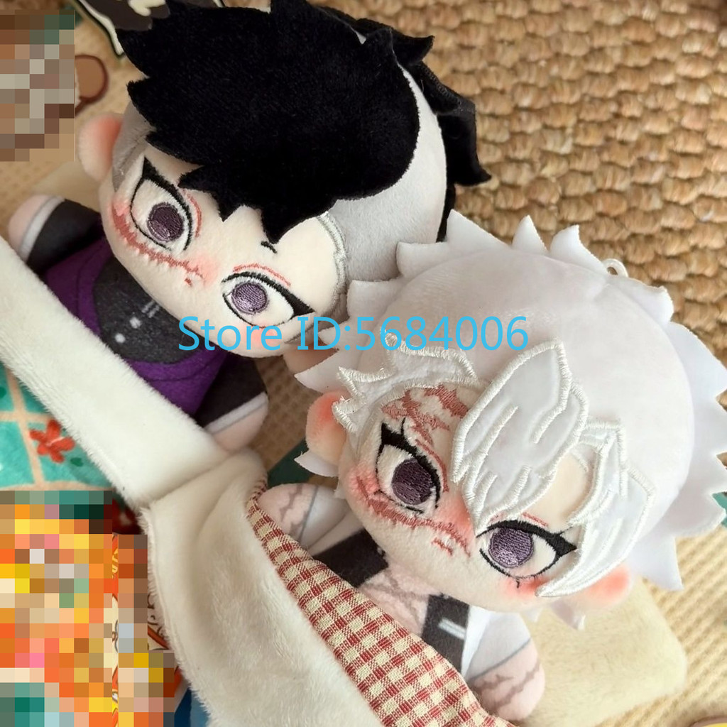 10cm Cartoon Demon Slayer Kimetsu no Yaiba Shinazugawa Sanemi Genya Plush Doll Mini Pendant Cosplay