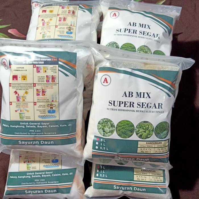 Terlaris Nutrisi Hidroponik Ab Mix 5 Liter