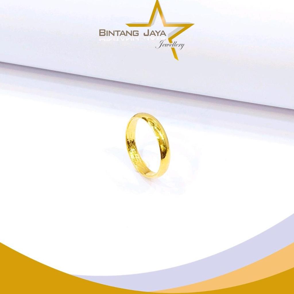 Cincin Emas Belah Rotan TA 0.21 - Kadar LM99 - Berat 4,01gr - Size 18.5 - Perhiasan emas murni LM99 