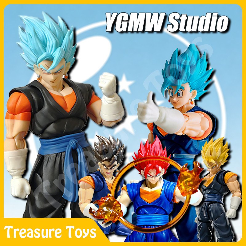 YG-mw Studio Vegito Figure Dragon Ball SHF Super Saiyan God Vegito Vegetto Anime Action Figures