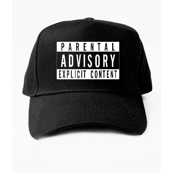 Topi Baseball Parental advisory explicit content logo