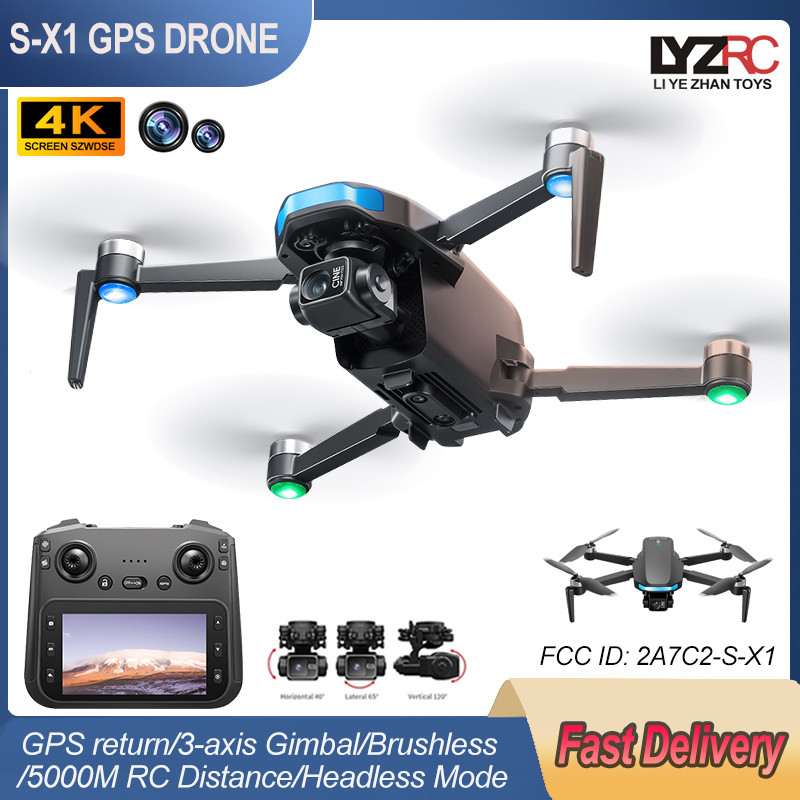 S-X1 MAX GPS Drone Professional 4K HD Camera 3-axis Gimbal 5G FPV Brushless Security Dron Large