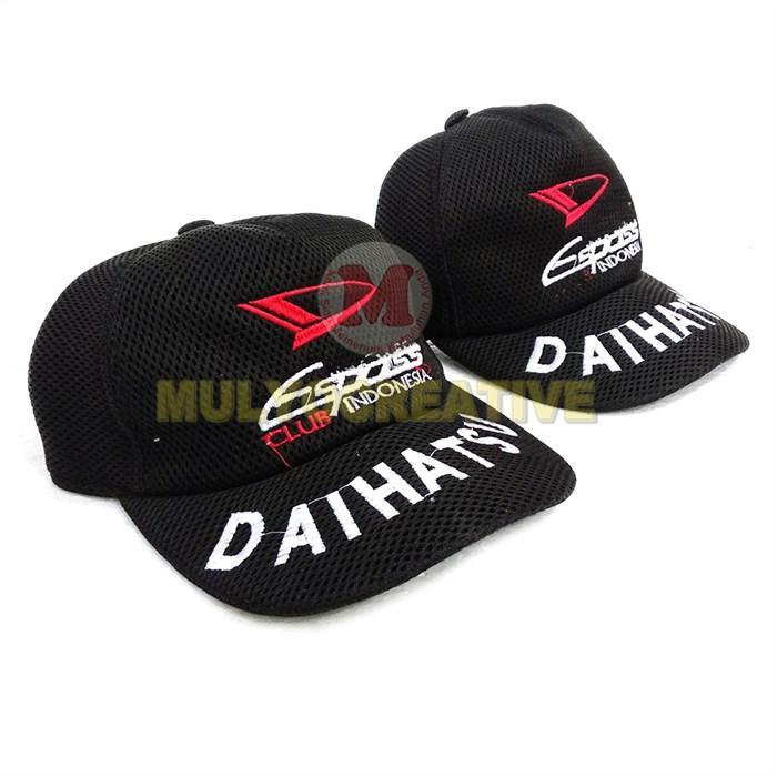 Topi Tulisan Suzuki - Topi Logo Suzuki Topi Bahan Jaring - Hitam