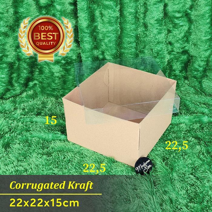 BOX MIKA - DUS KUE - KOTAK - KARDUS 22x22x15 CM