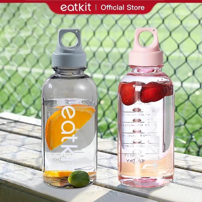 Eatkit Botol Air Olahraga Kapasitas Besar Gym Botol Air Luar Ruangan Plastik Anti Tumpah Portabel