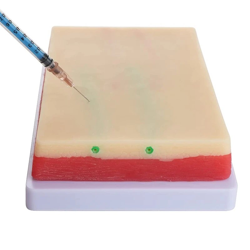 Baru Injection Training Pad Model Silicone Human Skin Suture Training Model Injection Practice Pad