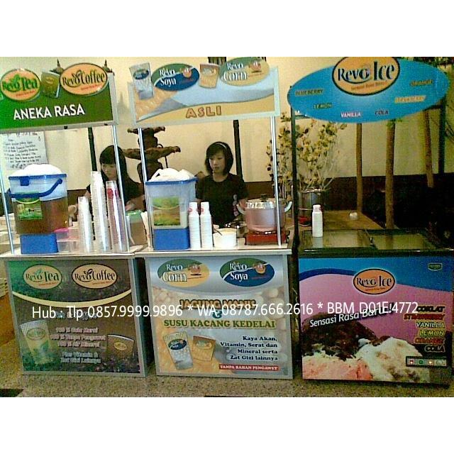 STAND ES KEPAL MILO BOOTH MEJA LIPAT PROMOSI PORTABLE ETALASE GEROBAK