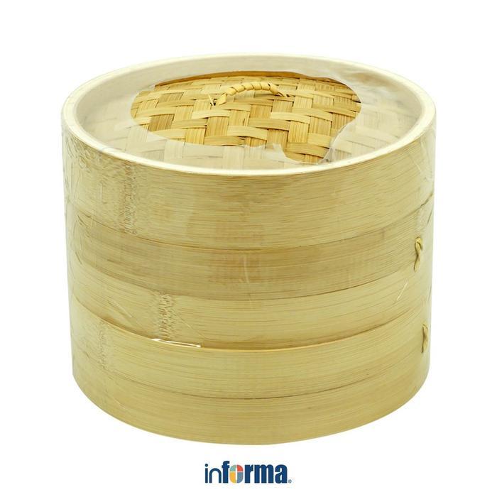 Informa Cooking Color Wadah Kukus Bambu 20 cm Dimsum Klakat Dandang Bakpao Siomay Masakan
