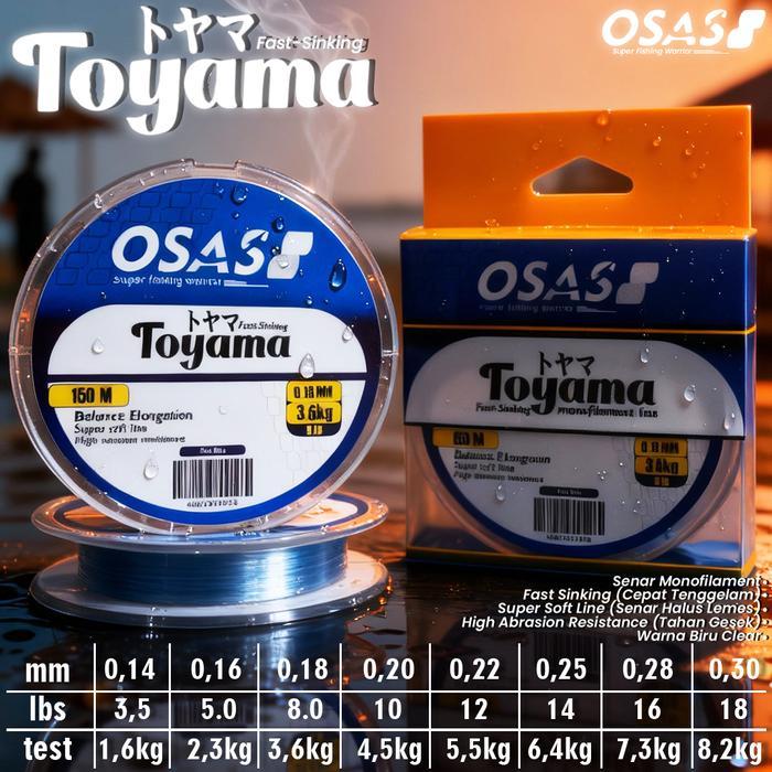 Senar Osas Toyama Viral kuat cepat tenggelam senar Pancing