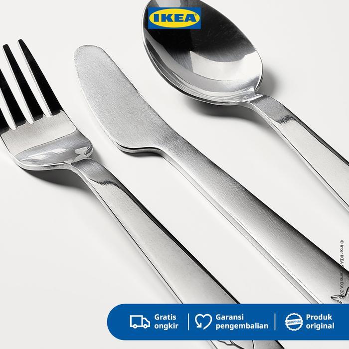 Ikea Fabler Peralatan Makan Anak Set Isi 3Pcs Baja