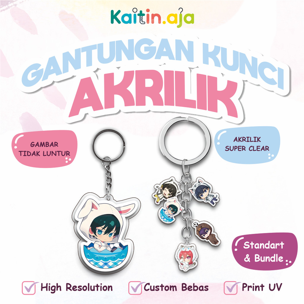 Ganci / Gantungan Kunci Keychain Akrilik BLUE LOCK (CUTE ANIMAL COSTUME)