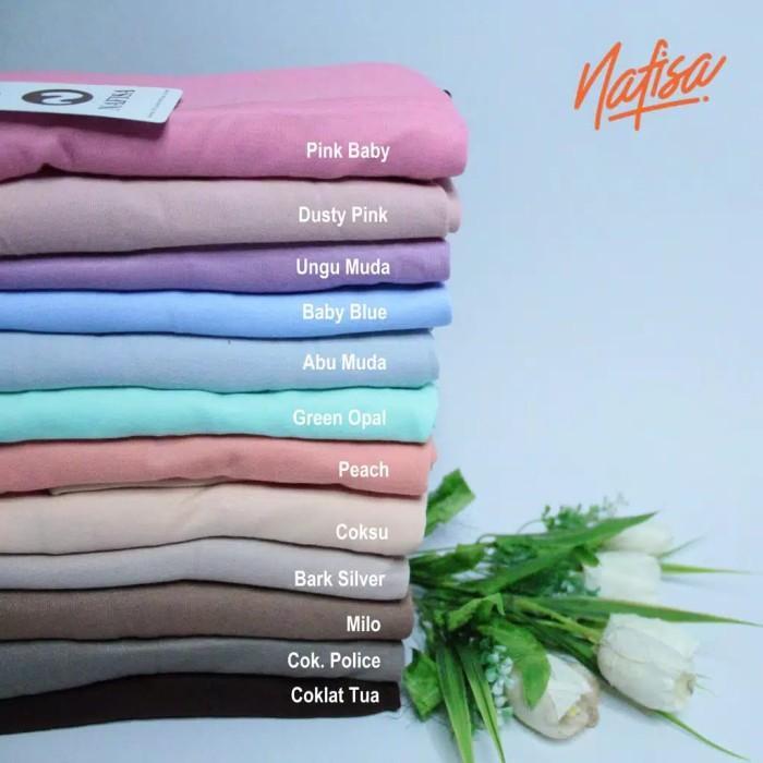 Sedia Nafisa Hijab Santai Lycra Hijab Instan Serut Belakang Simple Casual