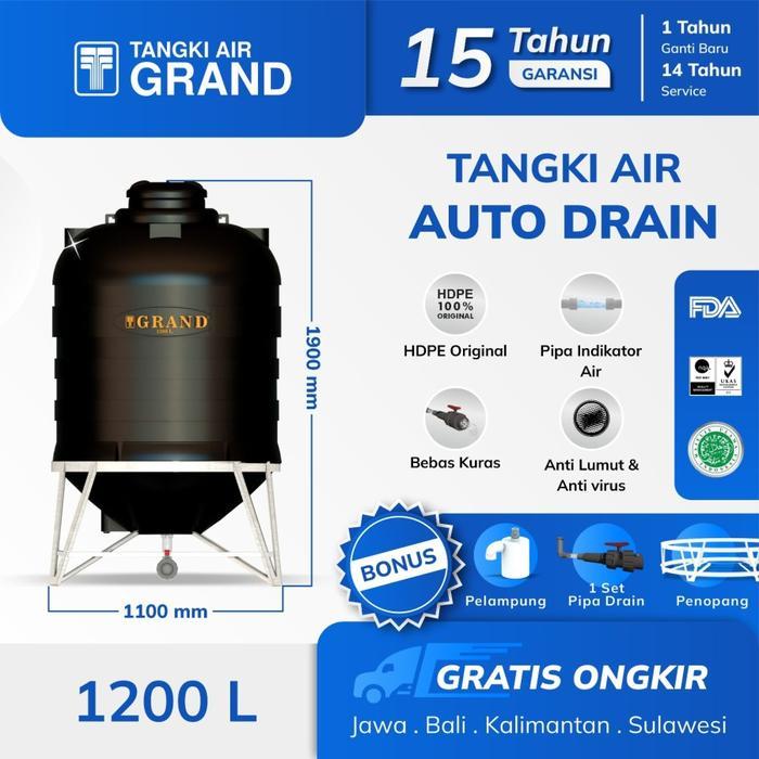 DRAIN 1200 LITER TANGKI TANDON TOREN AIR GRAND TEDMOND GRATIS ONGKIR