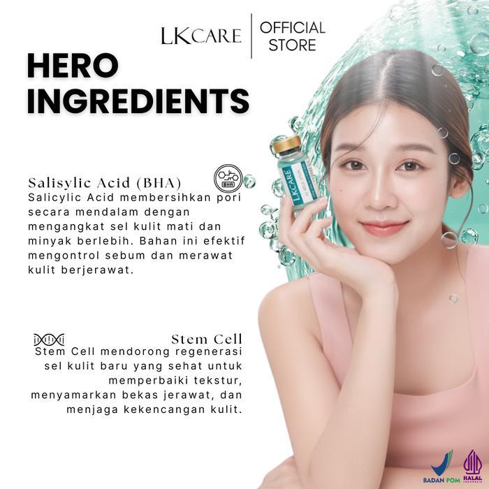 LKCARE AC Gold Stem Cell Serum 10ml Dengan Stem Cell & Salicylic Acid Merawat Kulit Berminyak &