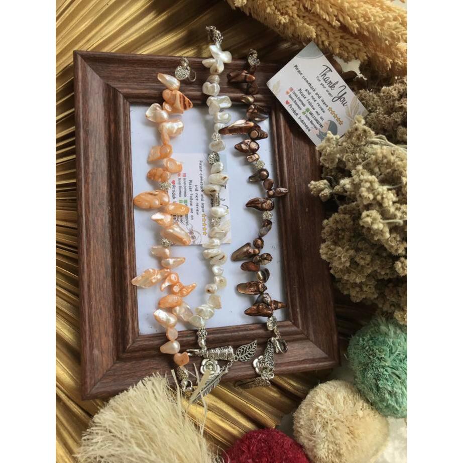 BISA GRAB Konektor hijab mutiara bohemian atau vintage style / gelang etnik