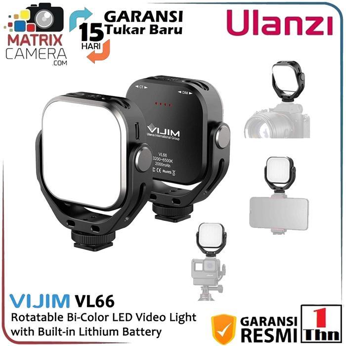 Ulanzi Vijim Vl66 Rotatable Bi Color Adjustable Led Video Light