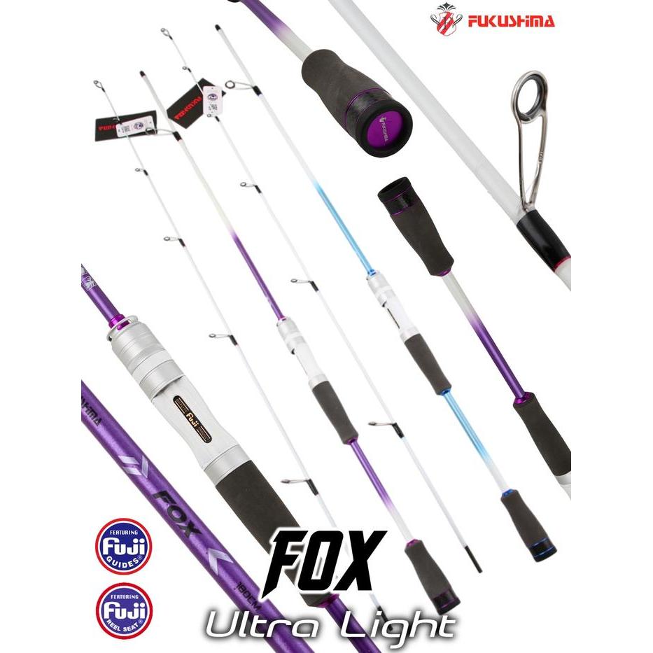Joran Spinning Carbon UL Ultralight 4-8 lbs Fuji 180 198 cm Fukushima Fox