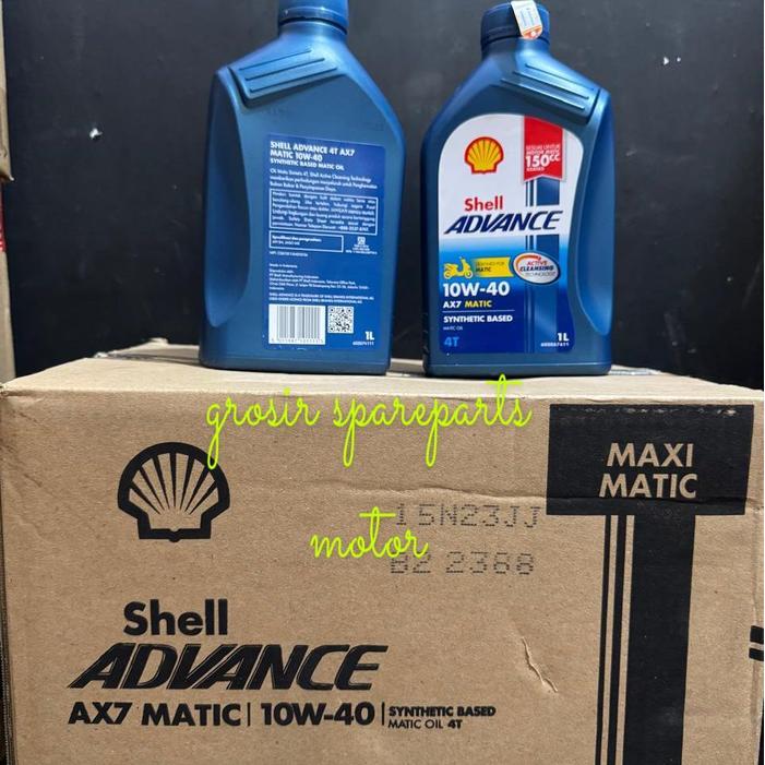 OLI SHELL AX7 MATIC 1 LITER 10W-40 HARGA PER DUS 1 DUS