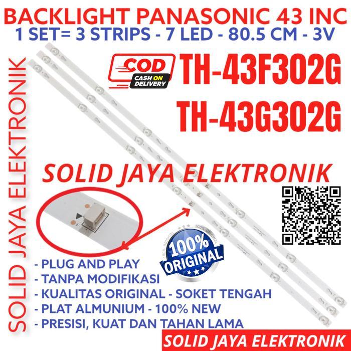 TERLARIS BACKLIGHT TV LED PANASONIC 43 IN TH 43F302 43G302 43F 43G LAMPU BL 7K SALE