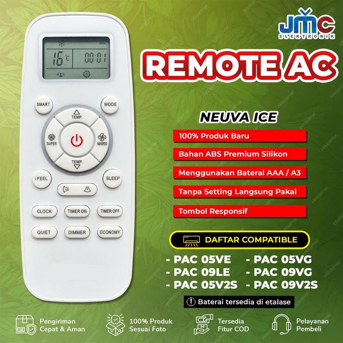 N3W Remote Remot AC for Neuva Ice PAC05VG PAC05VE PAC05VL PAC05VH PAC09VG PAC09LE PAC05V2S PAC09V2S