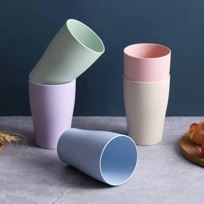 Gelas Wheat Straw Minum Cup Cangkir Tahan Jatuh