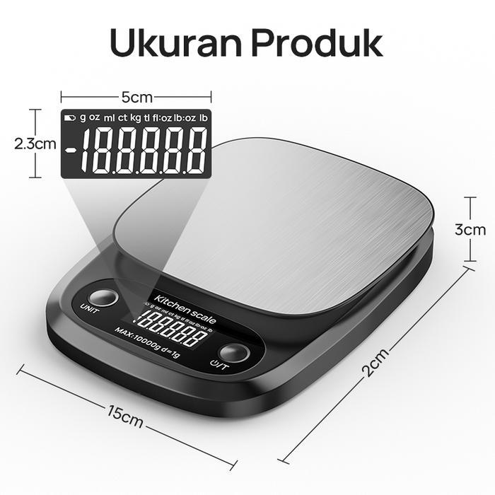 10Kg Timbangan Digital Dapur Timbangan Digital Dapur 10Kg Timbangan Digital Mini Kitchen Scale 10Kg