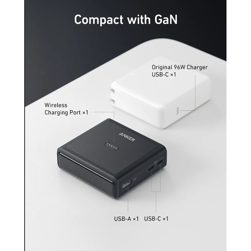 Original Anker 100W Charging Base for Anker Prime Power Bank Fast Charging Can accommodate charging