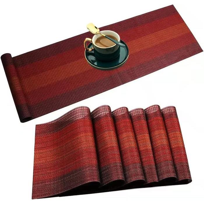 Taplak Meja Makan Panjang PVC / Table Runner